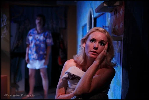 UK, London, Park Theatre 90 Mongrel Thumb, in association with Falmouth University presents The Dead Monkey by Nick Darke.  Directed by Hannah Price with James Lance as Hank, Ruth Gibson as Dolores  and Charles Reston as Vet. Park Theatre, London, UK

10th June 2015
Photo: © ZuteLightfoot