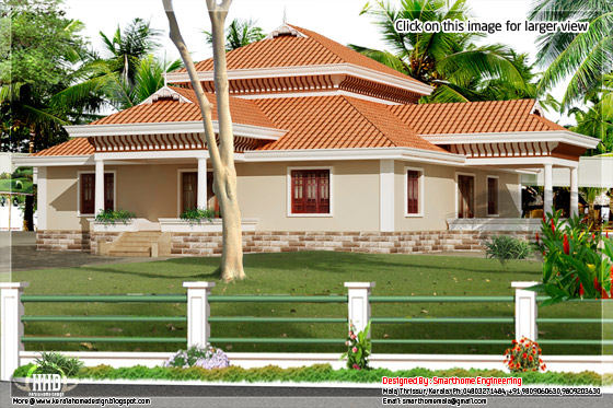 Kerala single storey house