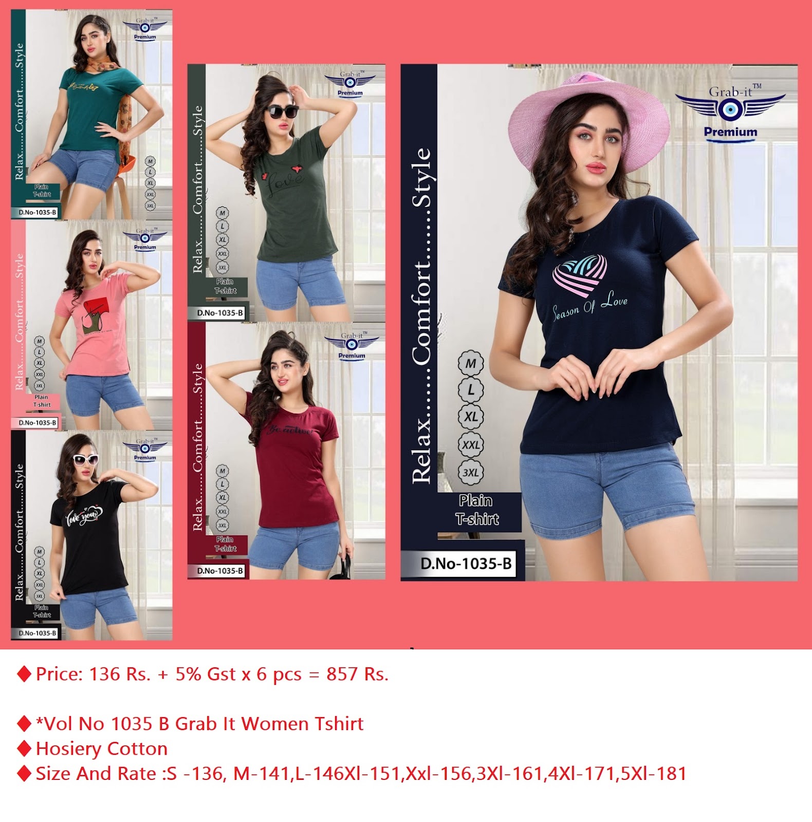 Vol No 1035 B Grab It Women Tshirt Manufacturer Wholesaler