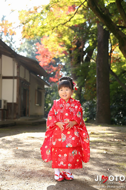 池田市の伊居太神社の七五三出張撮影