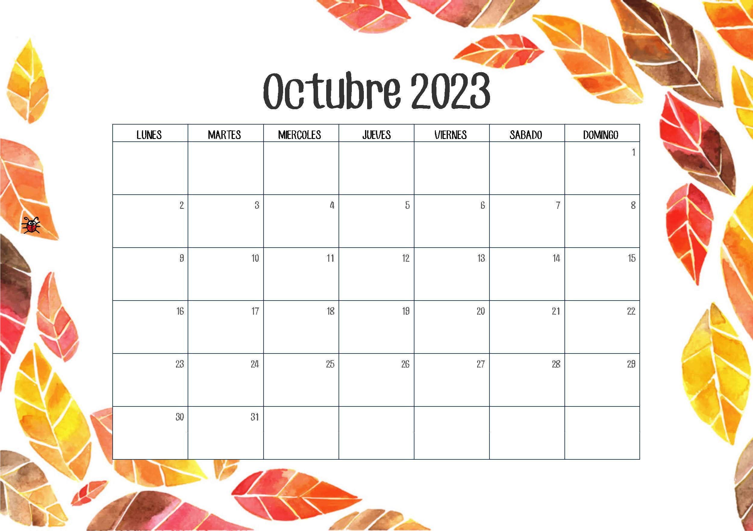 Calendario Por Mes 2023 Actividades para Educación Infantil: Calendario original para 2023 por meses  (imprimible)