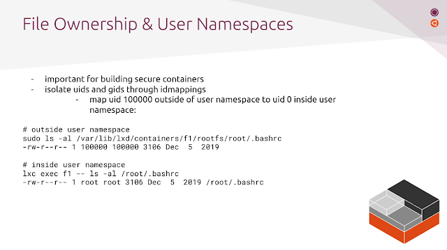 Exemplo do que acontece fora e dentro do namespace