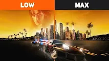 Need for Speed: Undercover Low vs. Max Graphics Comparison