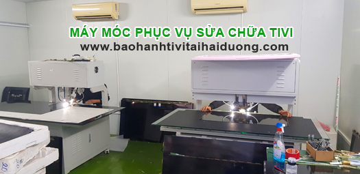 Hình ảnh thực tế hệ thống máy móc hiện đại bậc nhất toàn quốc để phục vụ việc sửa tivi tại chí linh