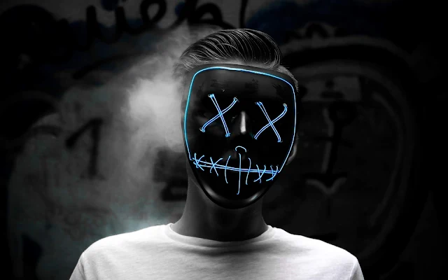 Mask Man Dark Background