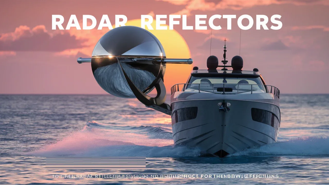 Radar reflector on a boat