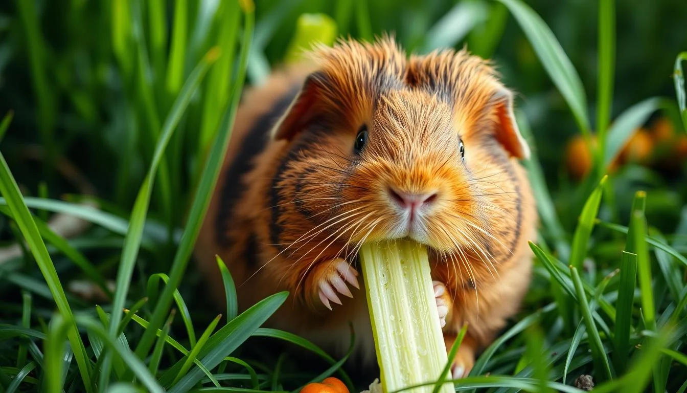 Guinea Pig Eating Celery