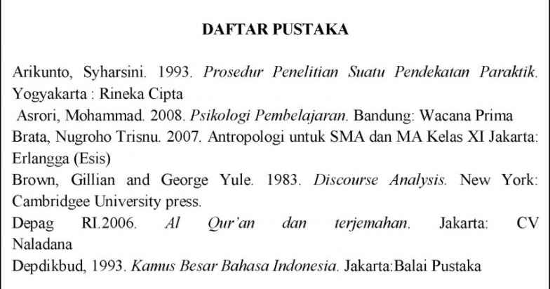 Cara Menyusun Daftar Pustaka dari Berbagi Sumber  