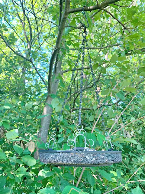 Easy fill hanging bird feeders