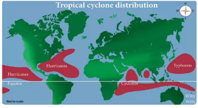 Location of Tropical Cyclone