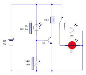 Rangkaian sensor cahaya | Sensor cahaya dengan LDR