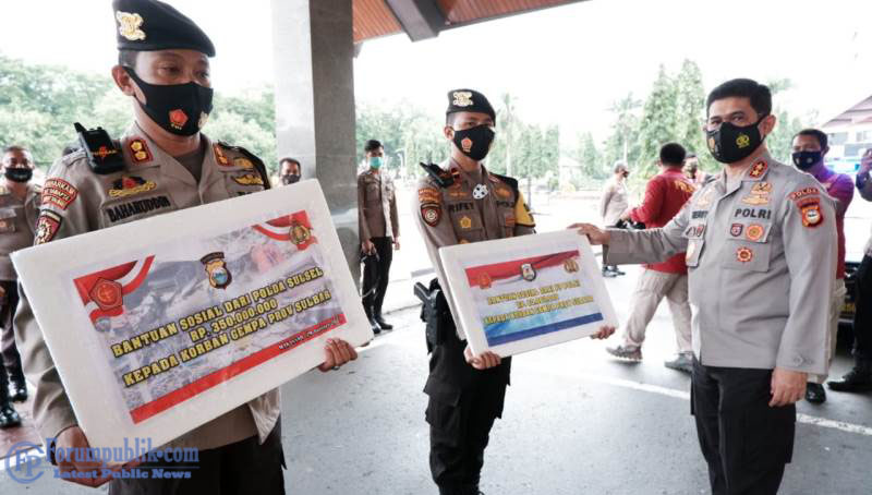 Polda Sulsel Berangkatkan Bantuan Kemanusiaan ke Sulbar