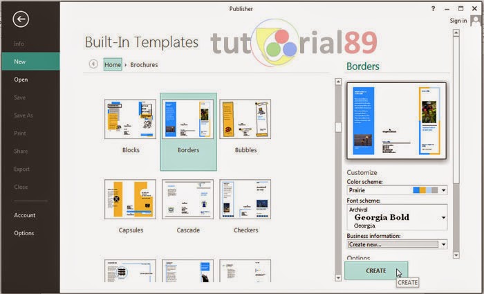 Cara cepat membuat brosur dengan publisher  Tutorial89