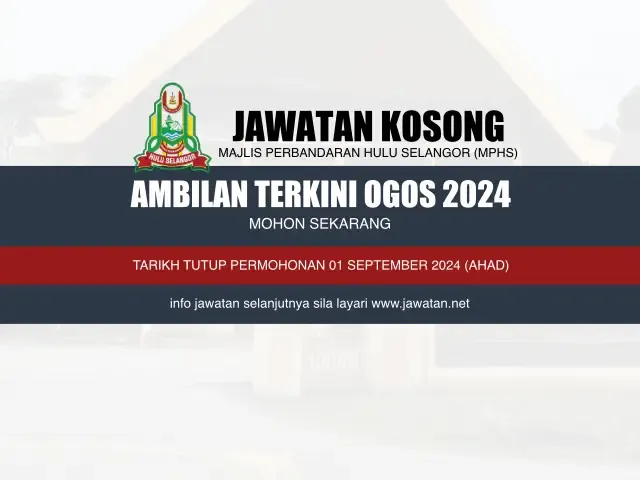 Jawatan Kosong MPHS Ogos 2024