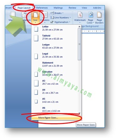 Cara Mengatur Ukuran Kertas di Microsoft Word  cara 
