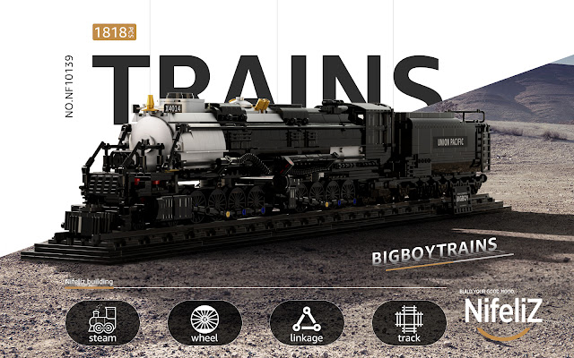 Nifeliz Big Boy Locomotive Compatible With Lego