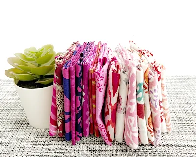 Indian fabric scrap bundle