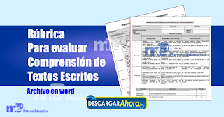 Rubrica para evaluar comprensión de textos escritos