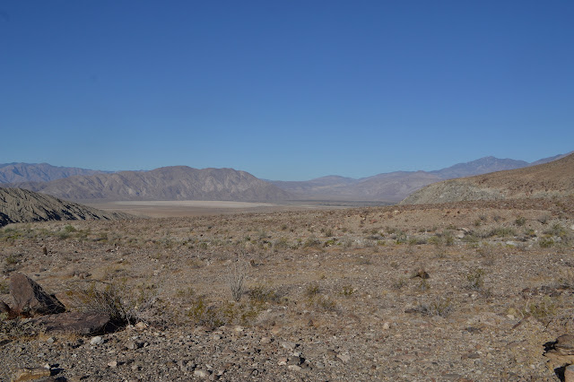 west over dry lake bed