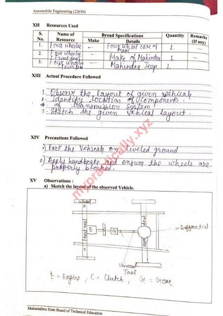 22656 Automobile Engineering Solved Lab Manual Answers | Msbte Lab Manuals Download |