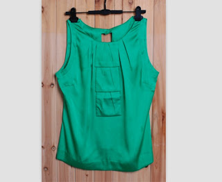 New Style Sleeveless Casual Blouse Green