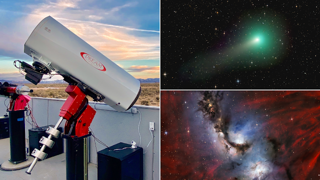 Insight Observatory's affiliate remote telescope, ATEO-1, stationed at UDRO, is showcased alongside captivating images of Comet 62P-Tsuchinshan and Messier 78, both captured using the 16" Dream astrograph. These remarkable images have been meticulously processed by Craig Stocks, adding depth and clarity to celestial wonders.