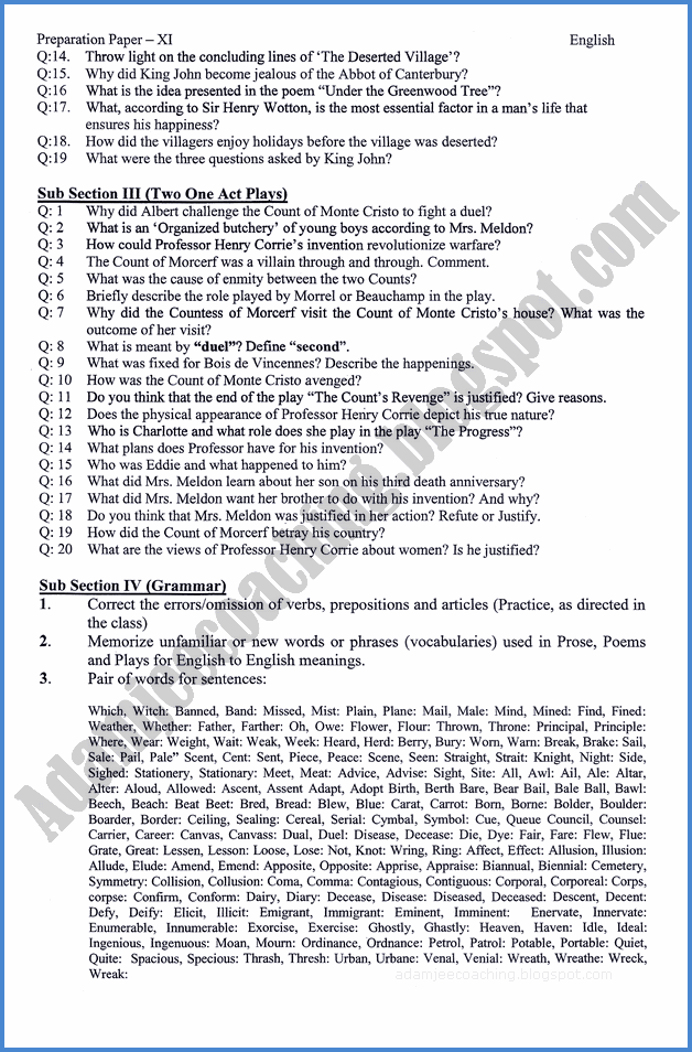 english-11th-adamjee-coaching-guess-paper-2019-science-group