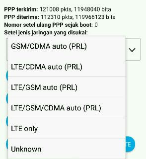 Agar jaringan 4G di android tidak berubah otomatis ke jenis jaringan yang lain