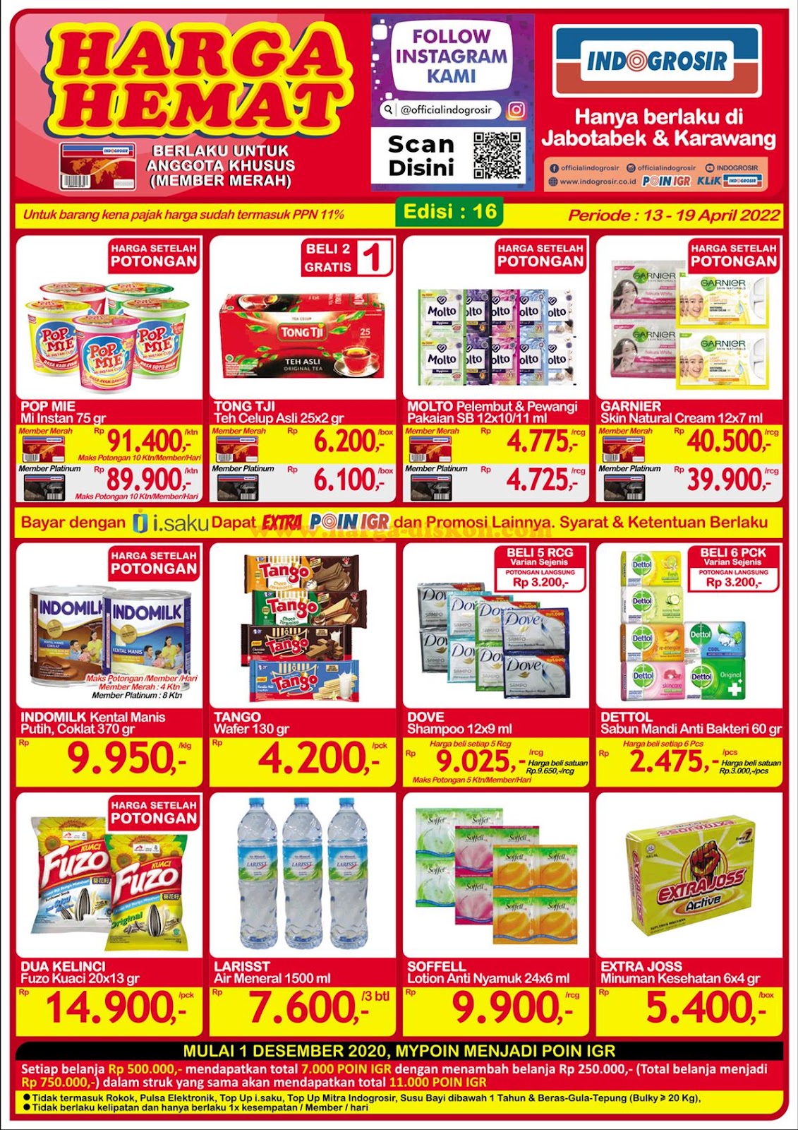 Katalog Promo INDOGROSIR Mingguan 13 - 19 April 2022