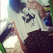 Obey shirt, handmedown floral maxi skirt.