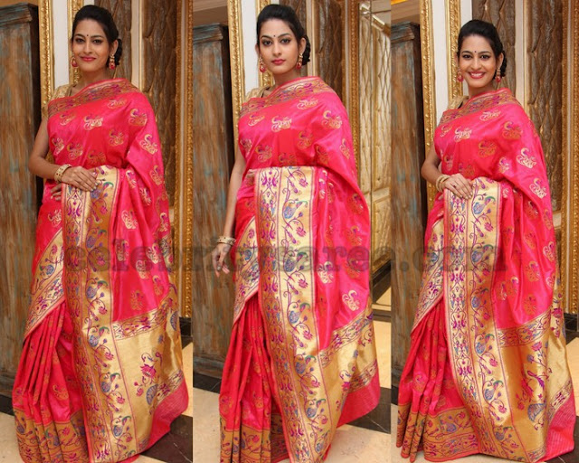 Swetha Jadhav Pythani Saree