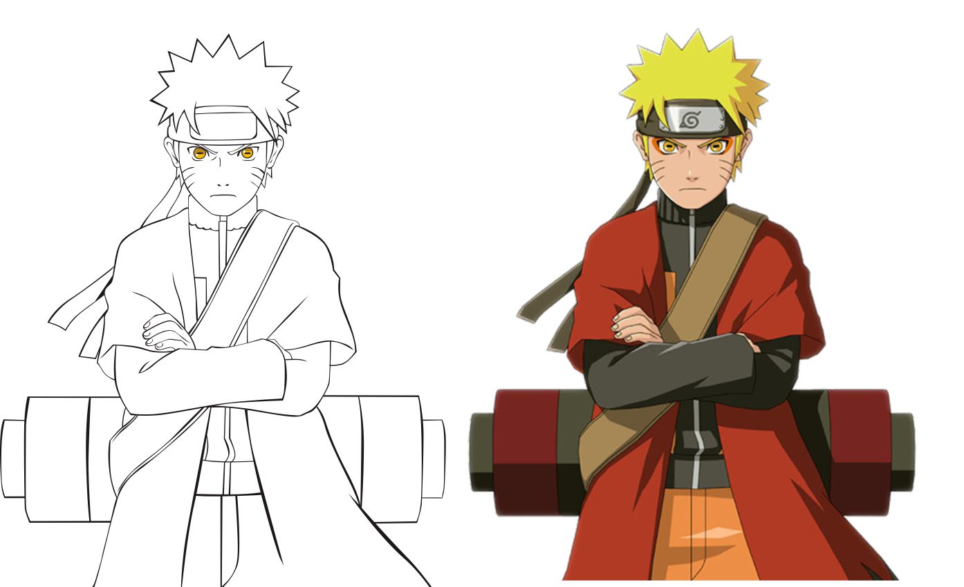 Tutorial Line Art Vector Naruto  Dengan CorelDraw X7 