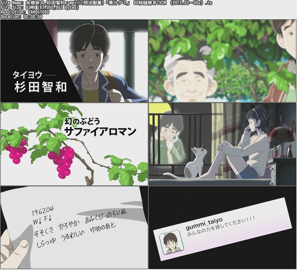 Tvcm Cut 水樹奈々 杉田智和 Meiji 明治製菓 果汁グミ 60秒謎解きtvcm 12 03 60s Tvcm Cut 水樹奈々 杉田智和 Meiji 明治製菓 果汁グミ 60秒謎解きtvcm 12 03 60s