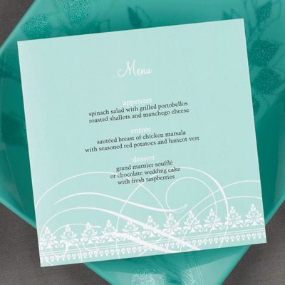 Wedding Tips and Ideas Menu Cards