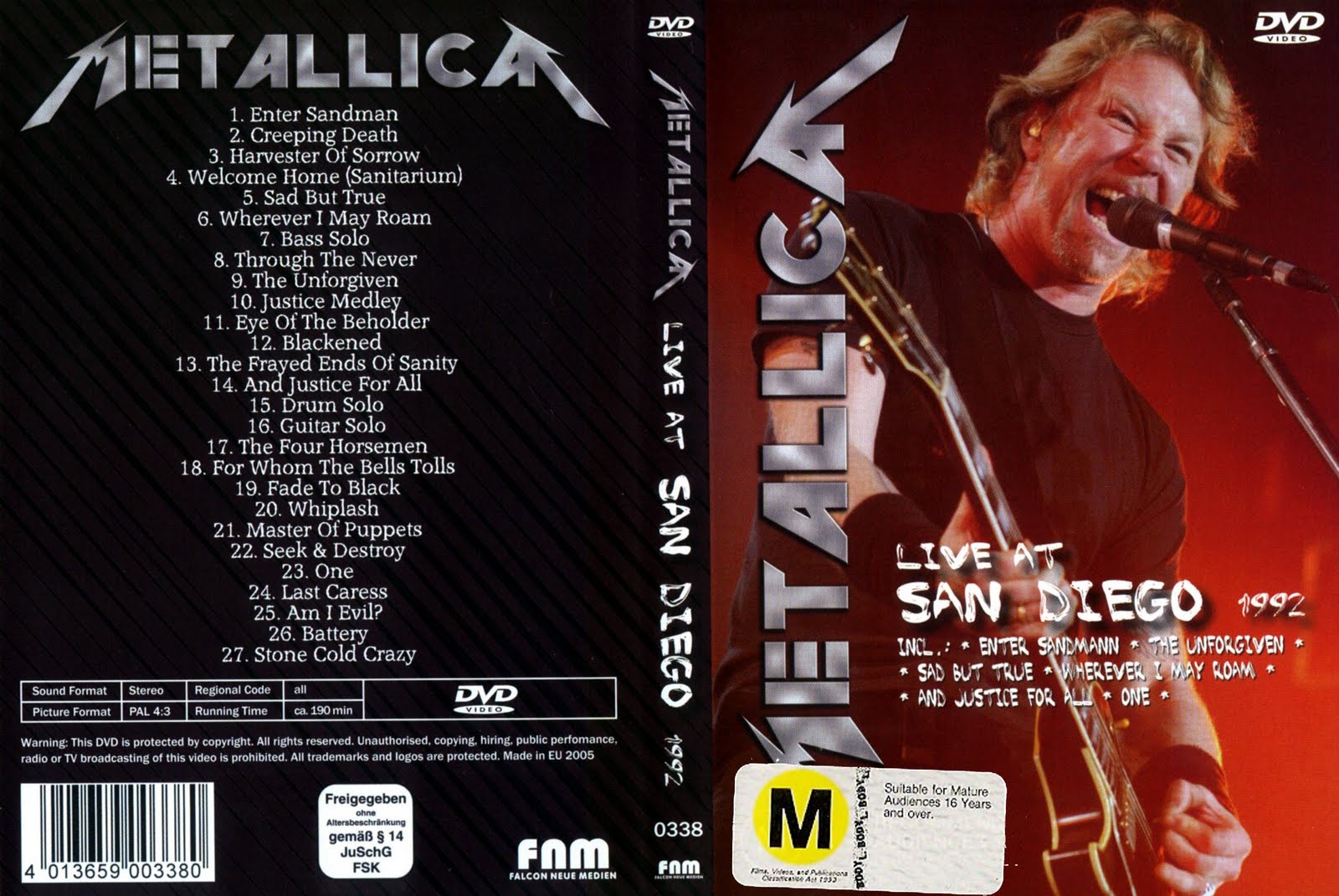 BOOTSLIVE: Metallica - Live at San Diego 1992 (DVD-Rip)