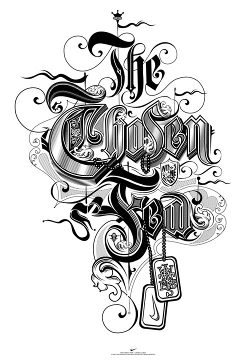 The Chosen Few Typography black and white typography