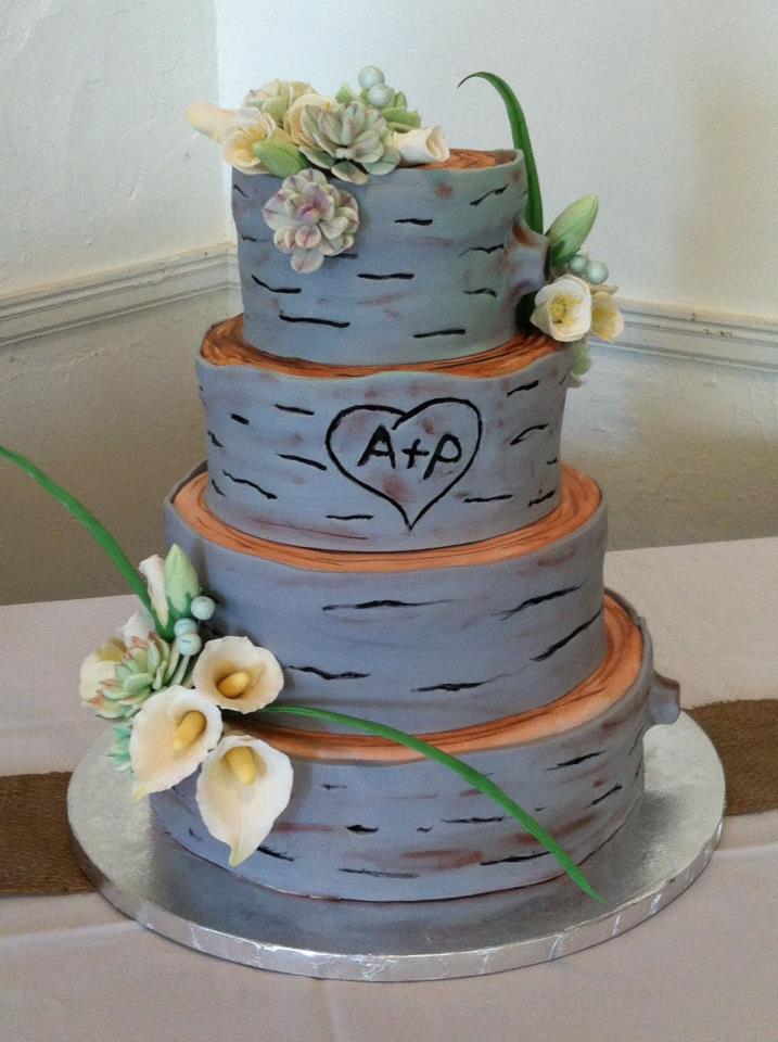 Rustic Wedding Cake Toppers