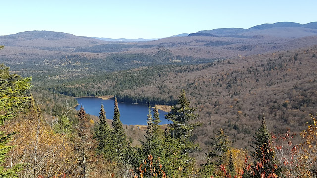 Point de vue sur le lac lors de la montée vers la Vache Noire 