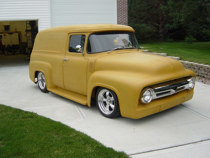 1956 ford f100 panel truck hot rod picture 1