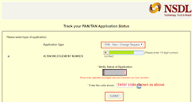 PAN Card Application Status Check