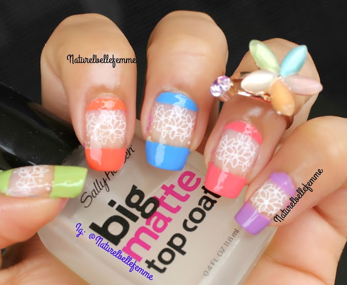 Pastel floral nails