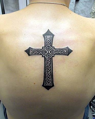 celtic high cross tattoo are a nice tattoo ideas for back tattoos for men to