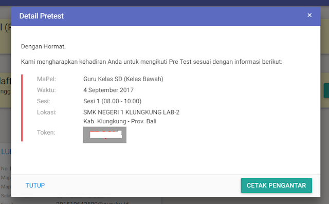 Cara Melihat Token Pretest  Sim Pkb 2017