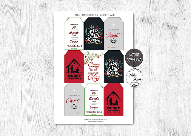 Christ Christmas tags