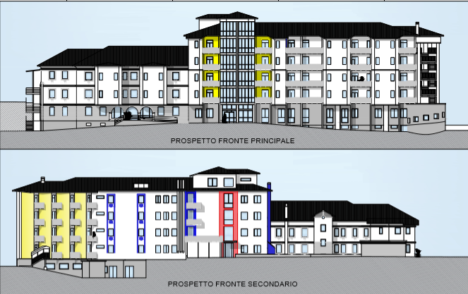 Prospetto ristrutturazione Ospedale Lamon 2020