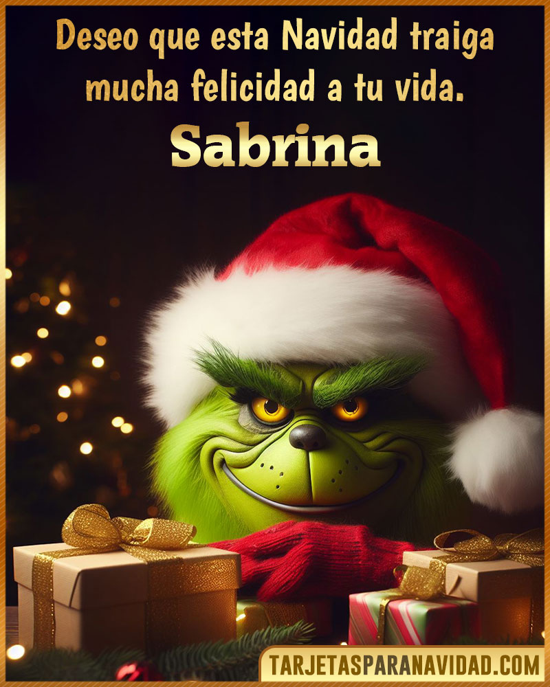 Tarjetas Felicitacion Navidad para Sabrina