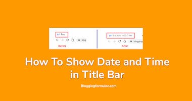 How To Show Date and Time in Title Bar 