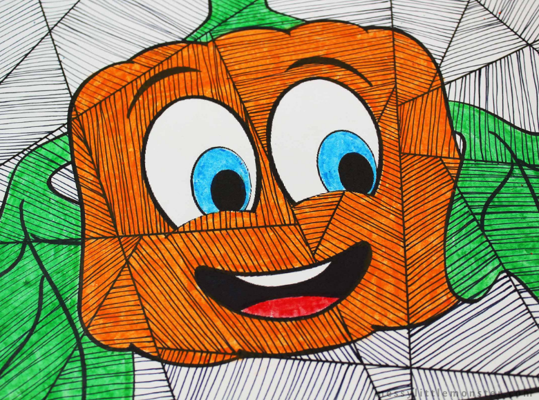 Spookley the square pumpkin printable coloring page