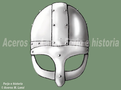 casco vikingo ilustracion