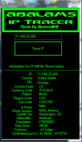 ISP Tracer / IP Look Up Tool / Great For Doxing